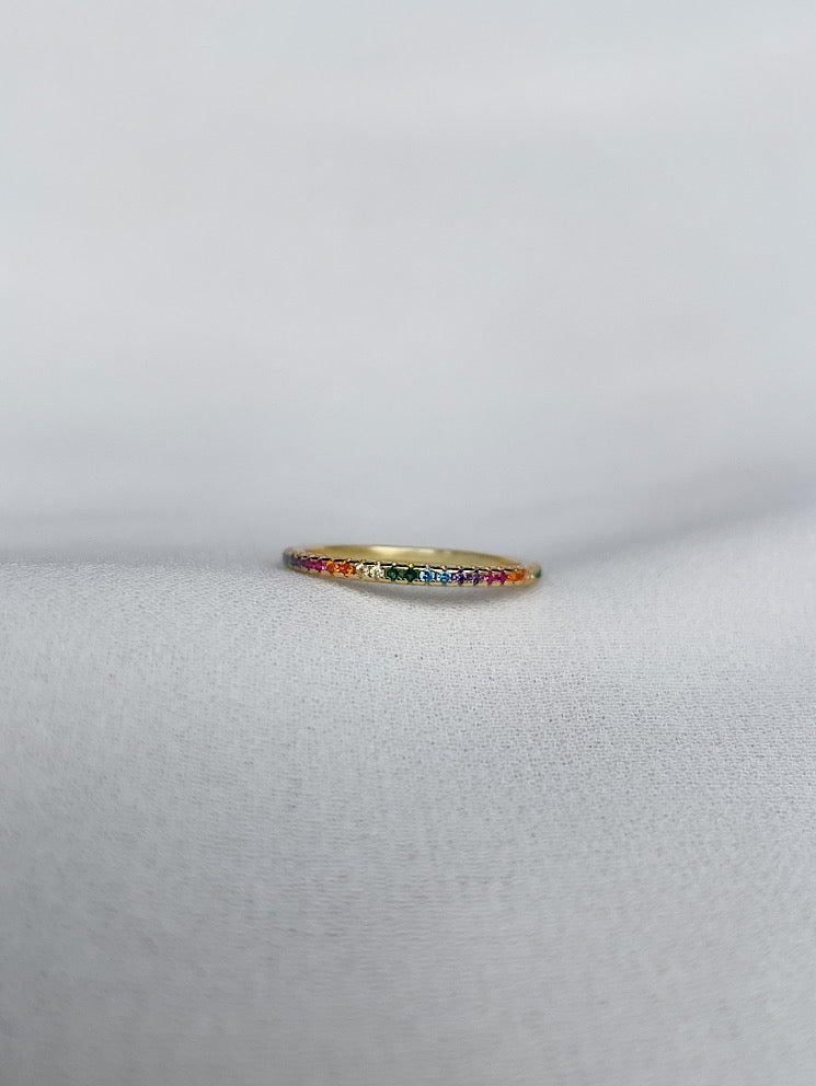 Anillo eternity delgadito Rainbow