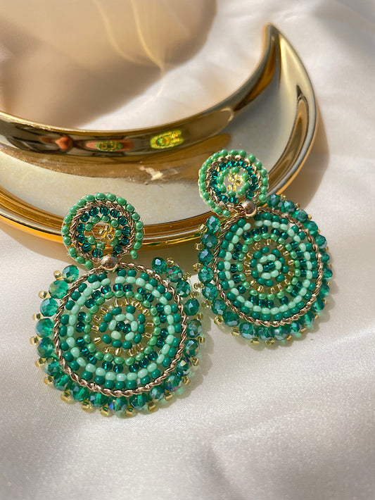 Aretes 8 con mostacillas y muranos