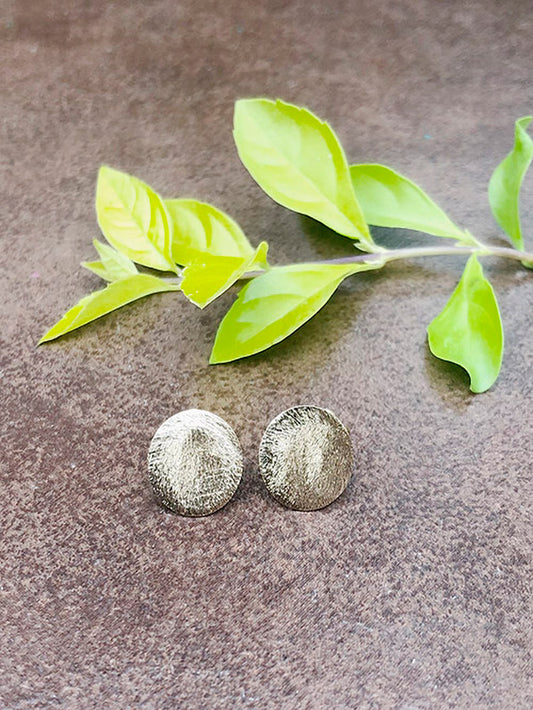 Aretes pegados círculo satinado