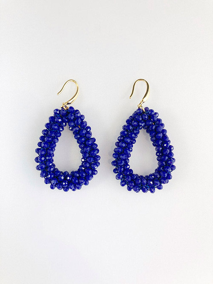 Aretes gota con muranos lacre