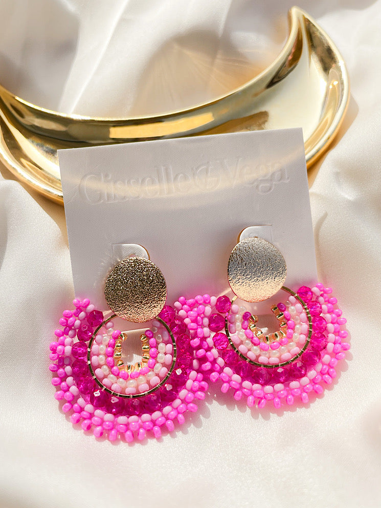 Aretes con mostacillas chicos