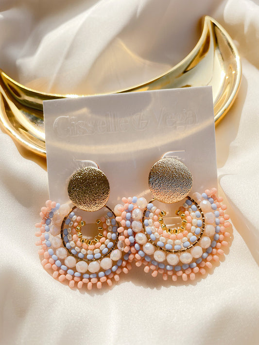 Aretes con mostacillas chicos