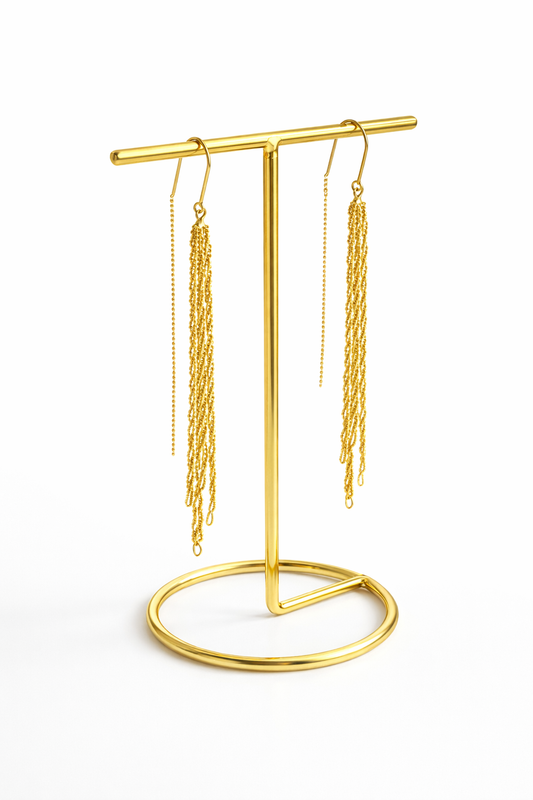 Aretes cadenas entorchadas