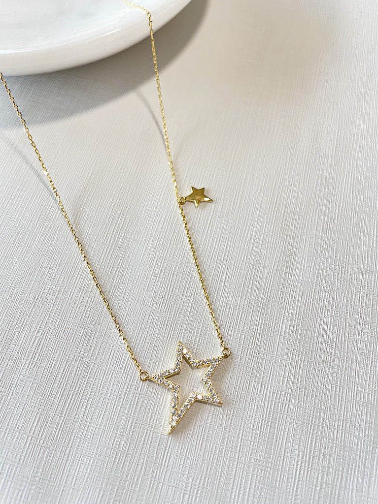 Cadena dije estrella calada