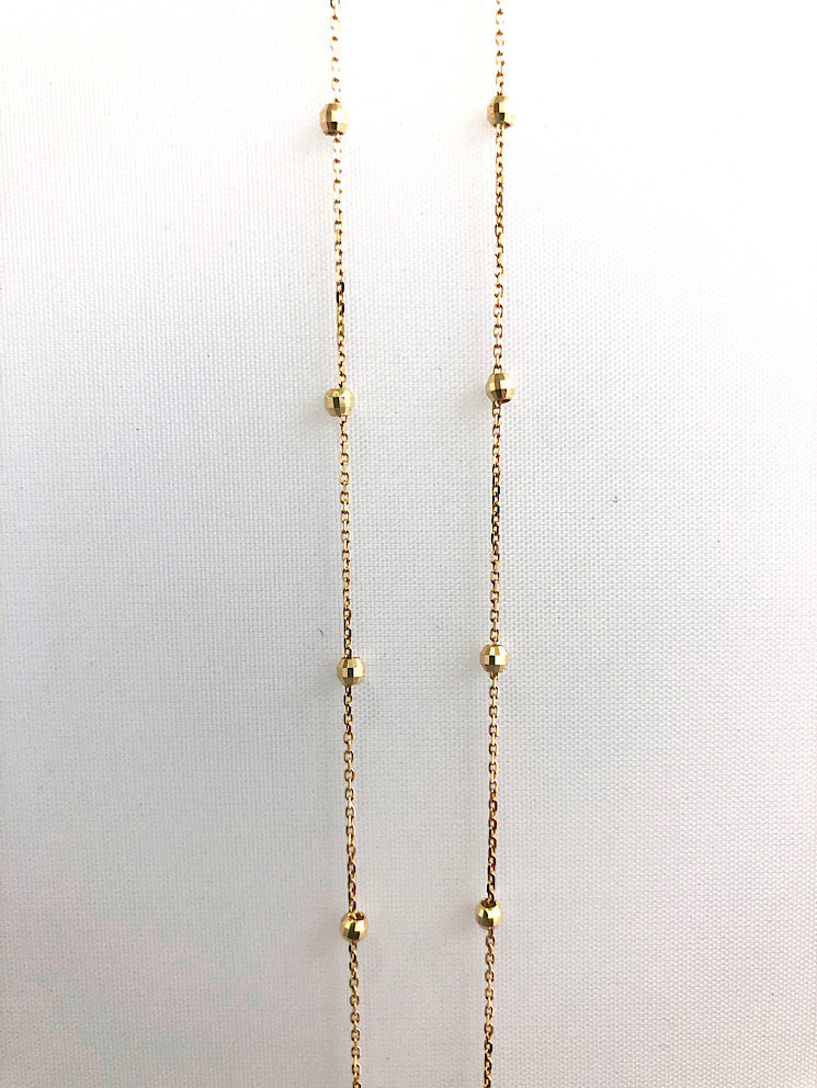 Collar bolitas facetadas chiquitas toda la vuelta