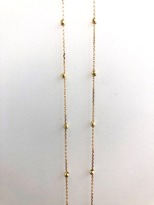 Collar bolitas facetadas chiquitas toda la vuelta