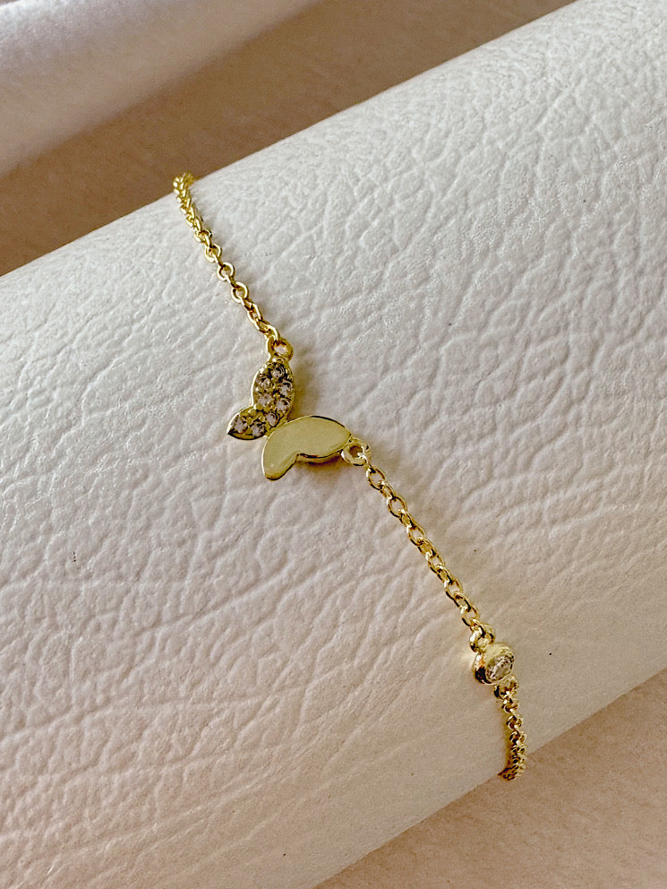 Pulsera cadena con mariposa mini