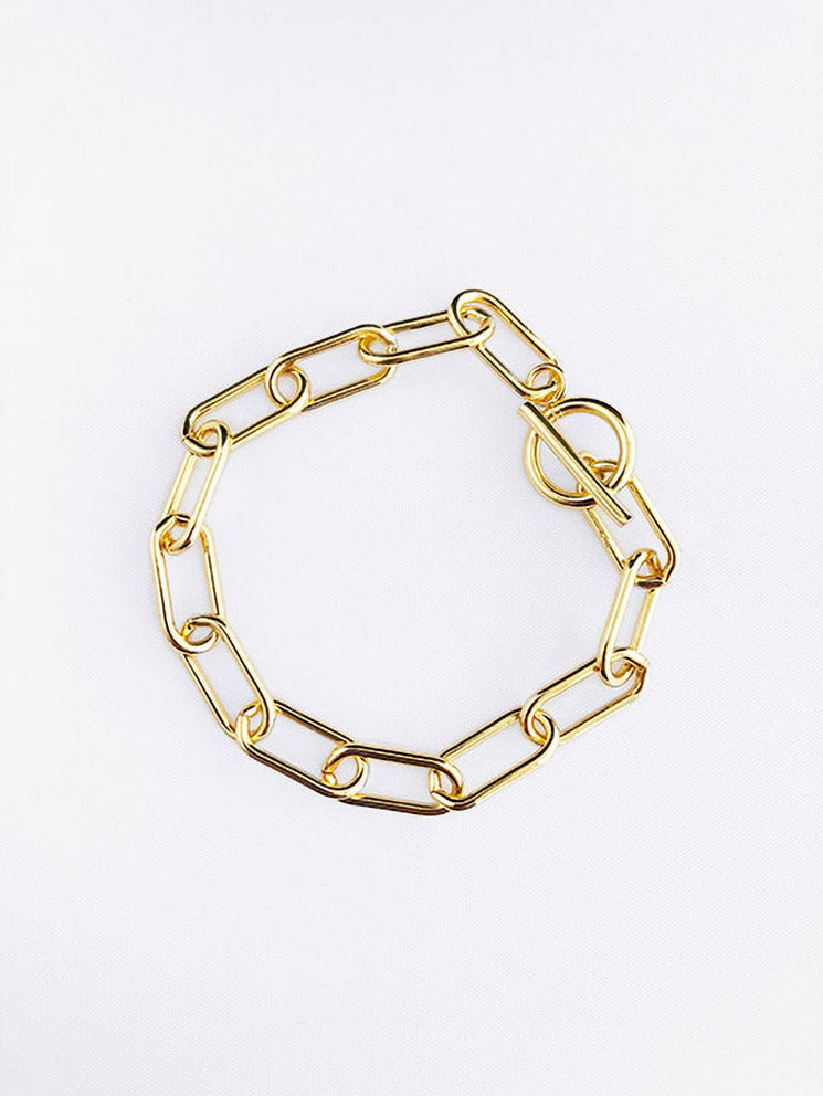 Pulsera Paper Clip grande con broche T