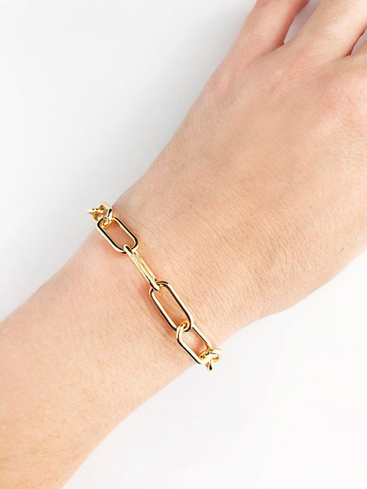 Pulsera Paper Clip grande con broche T