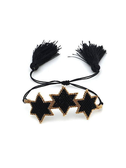 Pulsera tejida miyuki 3 estrellas