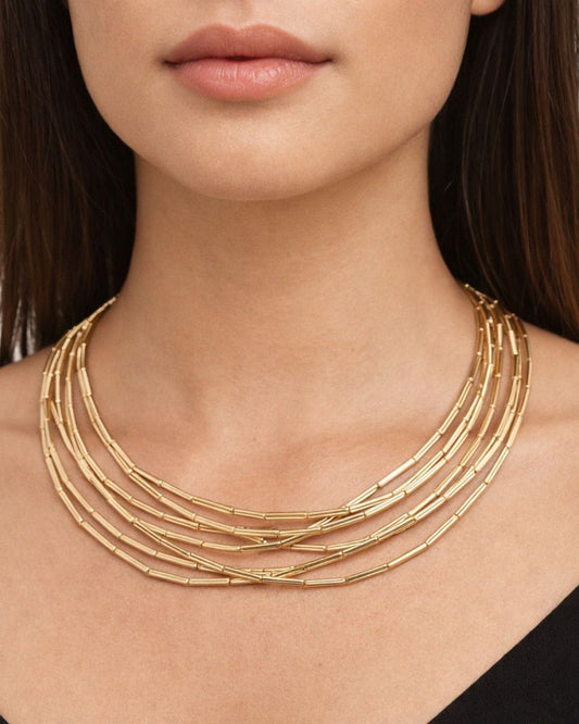 Pulsera o Collar tubitos lisos