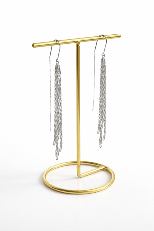 Aretes cadenas entorchadas