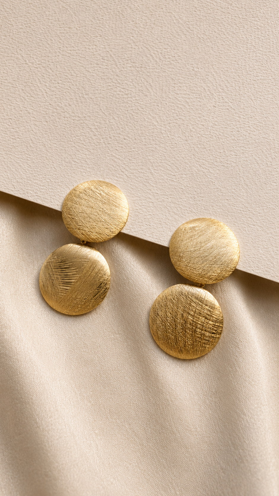 Aretes 2 círculos rayados