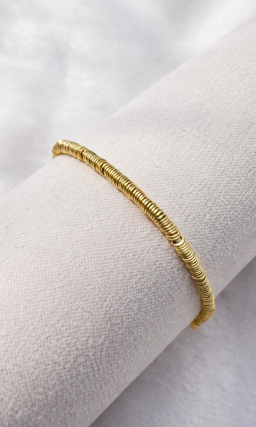 Pulsera cola de ratón con argollitas