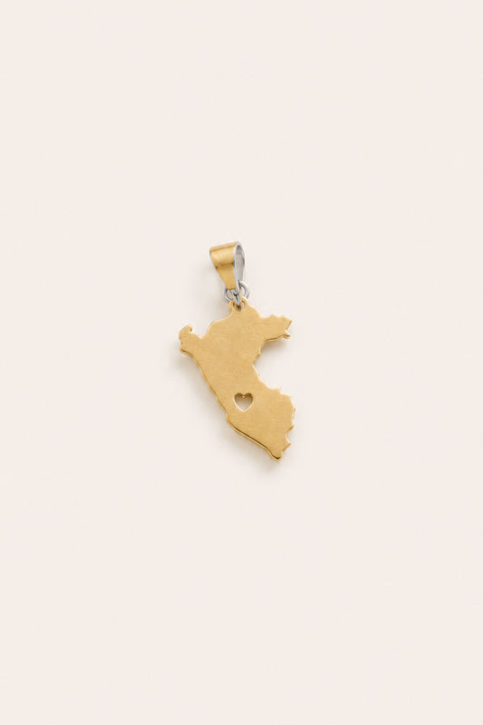Dije mapa con lámina de oro