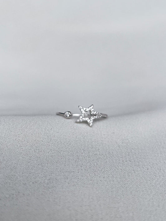 Anillo estrella calada