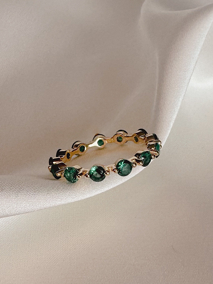 Anillo eternity 2 uñas con circones