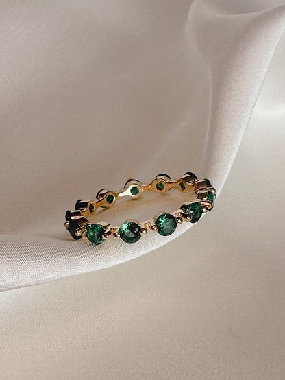 Anillo eternity 2 uñas con circones