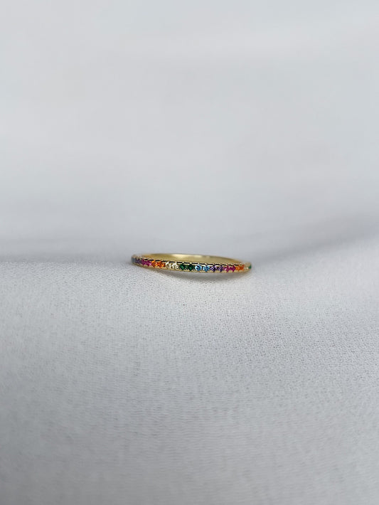 Anillo eternity delgadito Rainbow