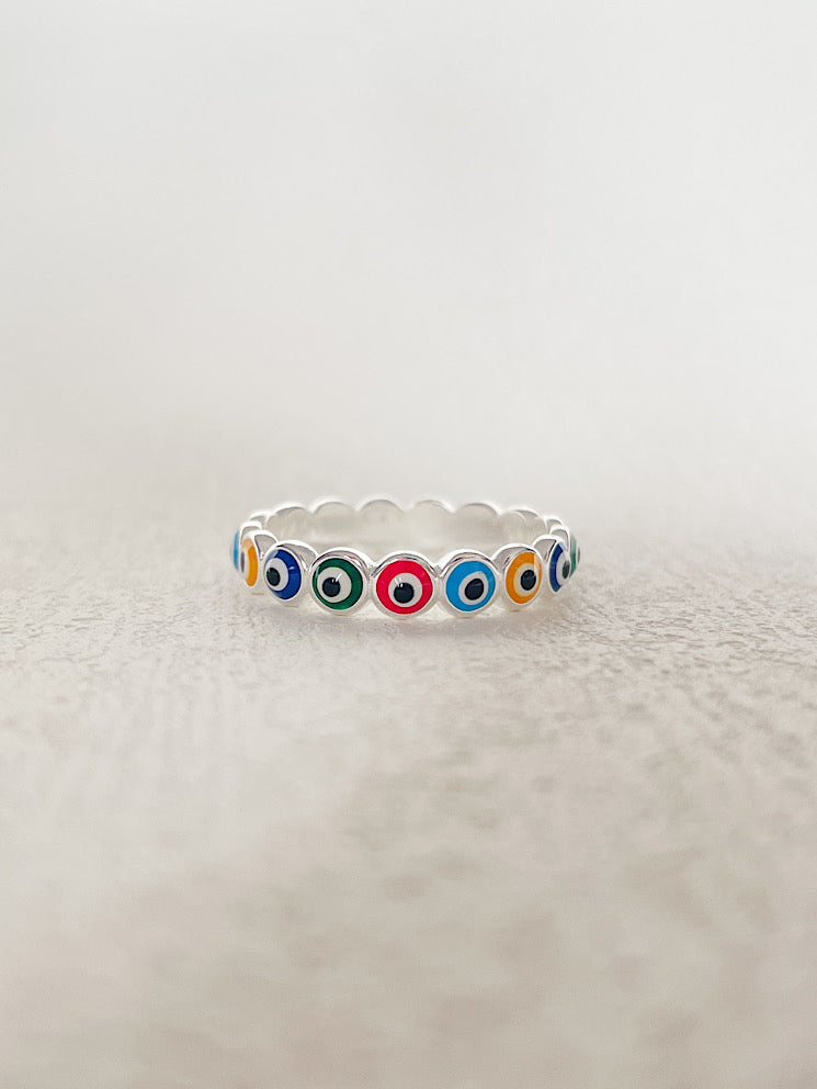 Anillo ojos turcos de colores