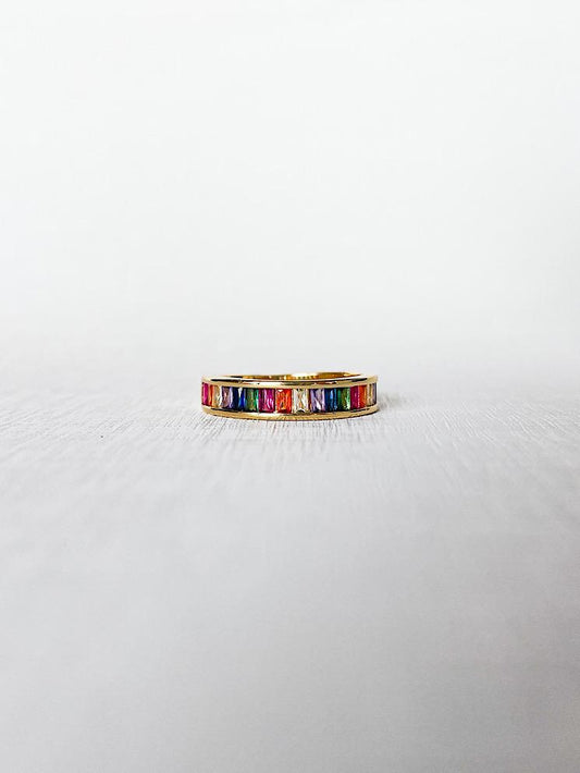 Anillo rivier rainbow