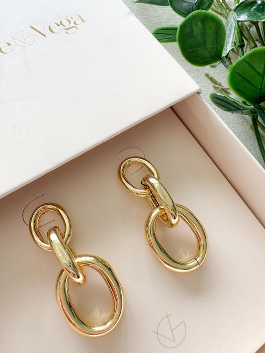 Aretes 3 argollas oval tubo