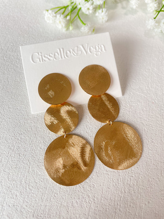 Aretes 3 círculos satinados en degradé