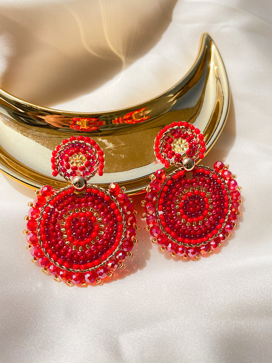 Aretes 8 con mostacillas y muranos