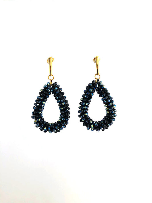 Aretes gota con muranos lacre