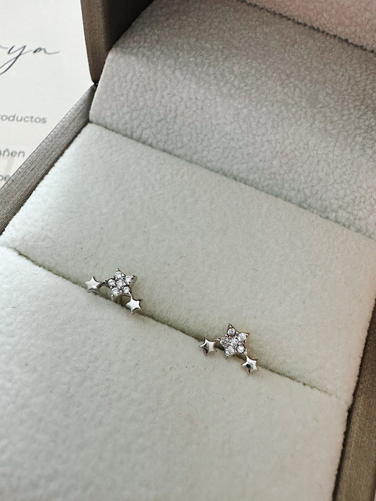 Aretes pegados trepadores 3 estrellitas