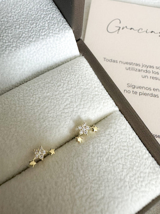 Aretes pegados trepadores 3 estrellitas