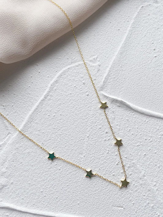 Cadena 5 estrellas mini lisas