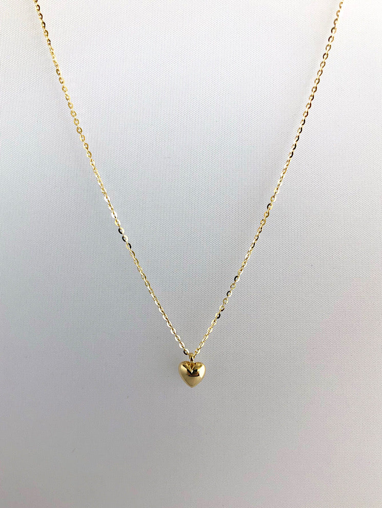 Cadena con dije corazón bombeado chico