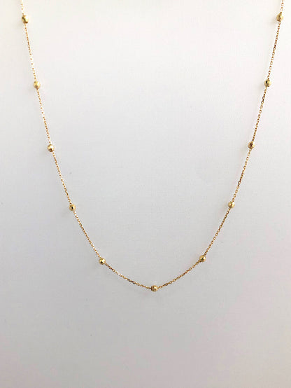 Collar bolitas facetadas chiquitas toda la vuelta