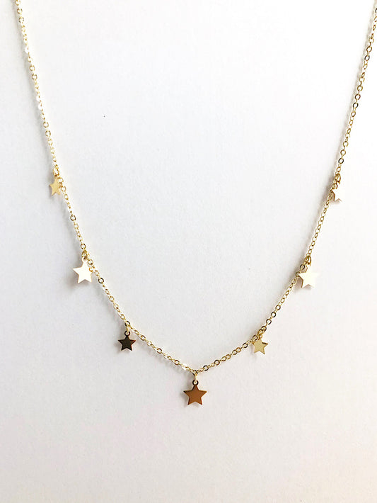 Collar 7 estrellas lisas