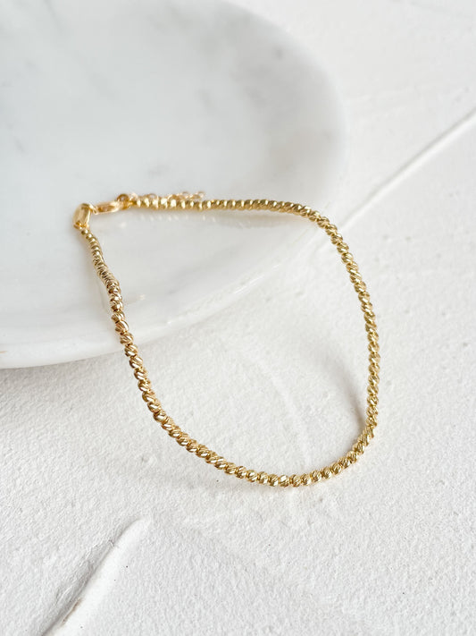 Pulsera bolitas facetadas 2mm