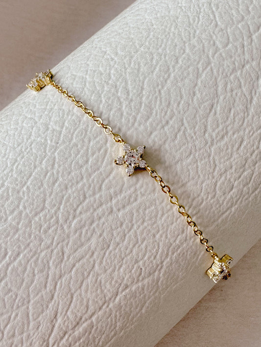 Pulsera cadena 3 estrellas