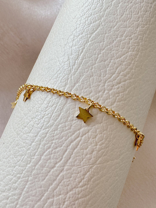 Pulsera cadena con 5 estrellas