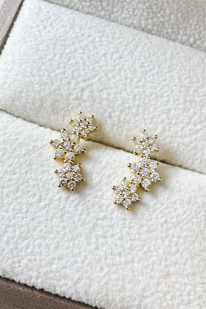 Aretes pegados trepadores 3 rosetas