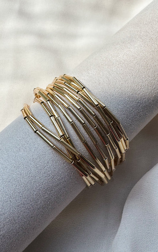 Pulsera o Collar tubitos lisos