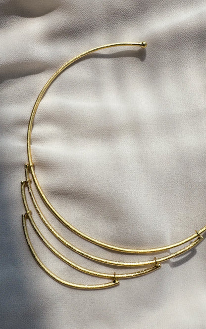Collar tubo satinado 4 caídas