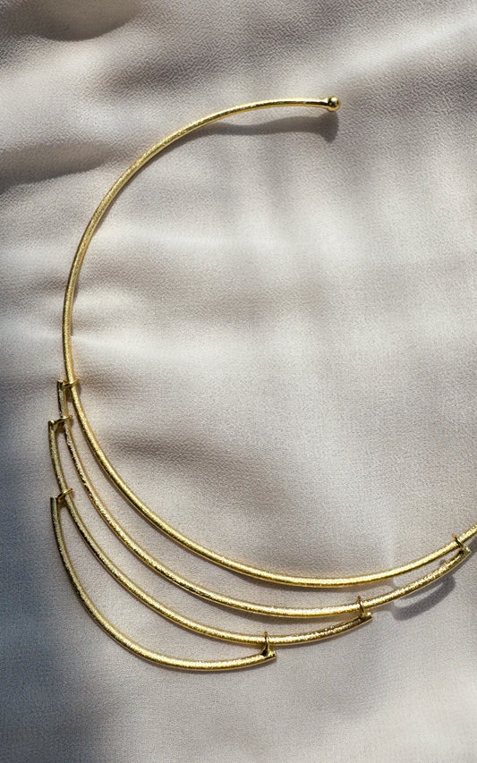 Collar tubo satinado 4 caídas