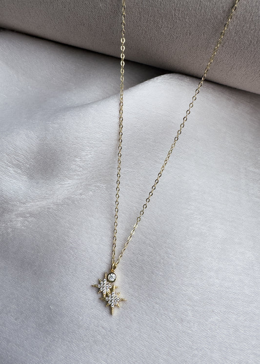 Cadena con dije 2 estrellas