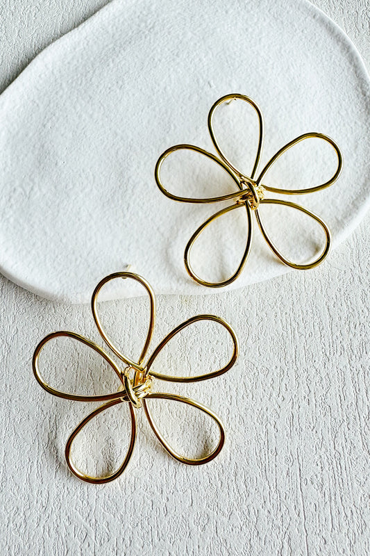 Aretes flor calada