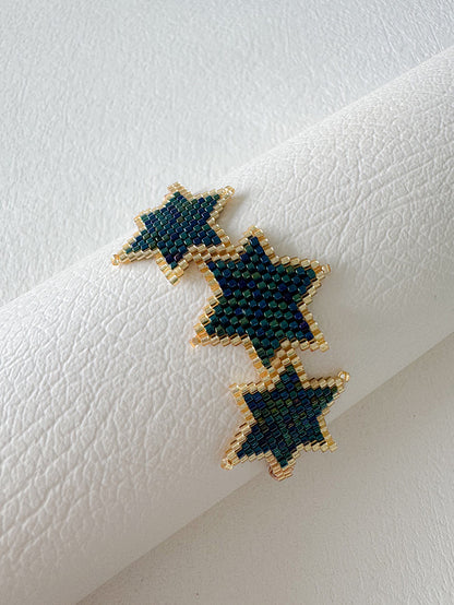 Pulsera tejida miyuki 3 estrellas