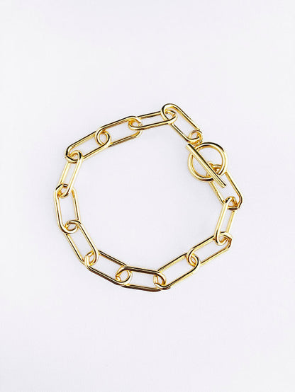 Pulsera Paper Clip grande con broche T