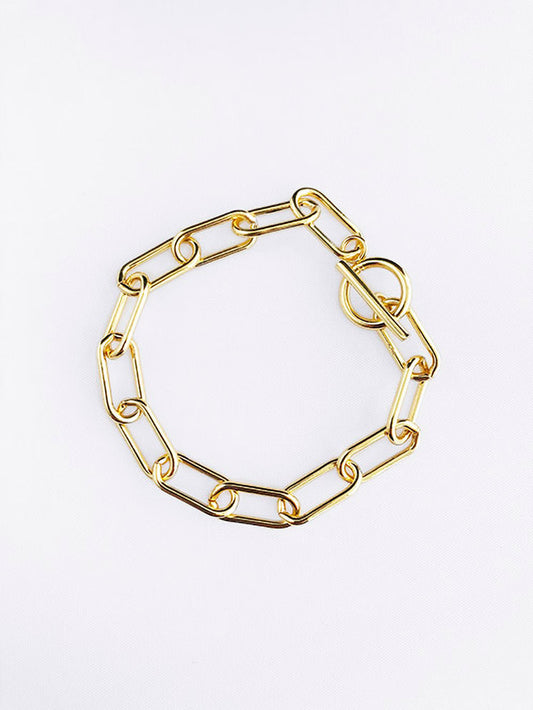Pulsera Paper Clip grande con broche T