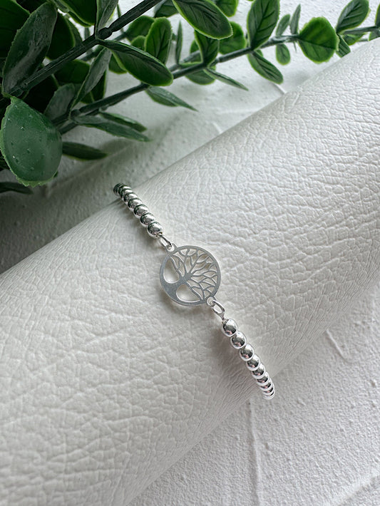 Pulsera regulable bolitas y árbol de la vida