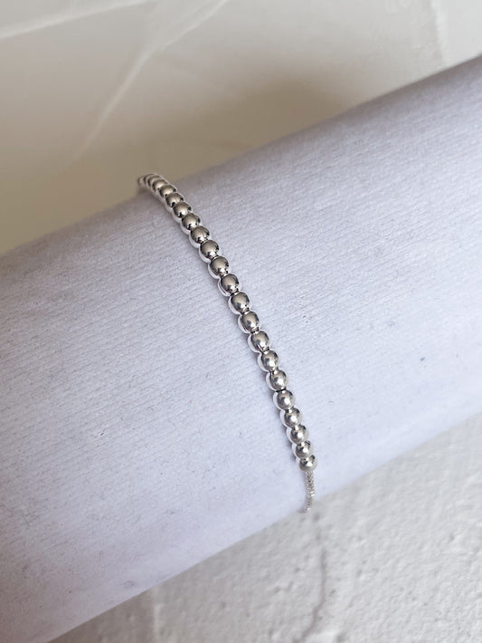Pulsera regulable con bolitas 3mm