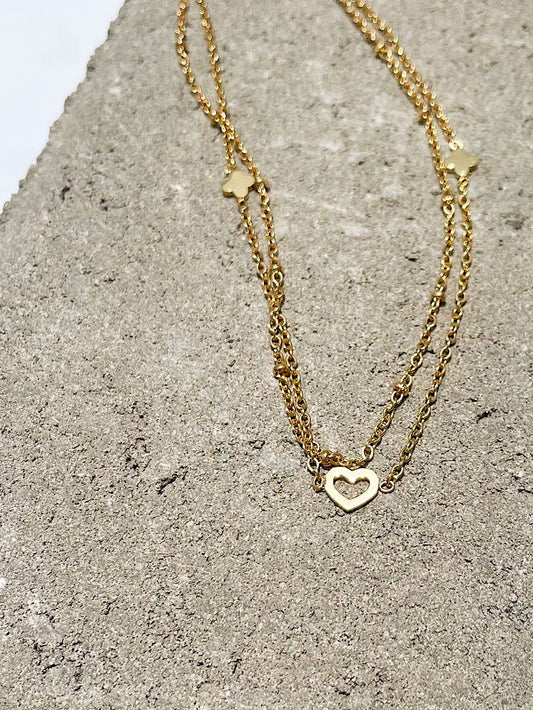 Tobillera 2 cadenas con 3 dijes